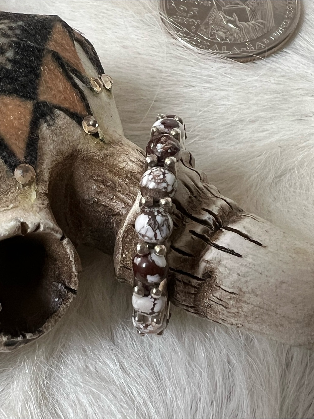 Sterling silver wild horse eternity band